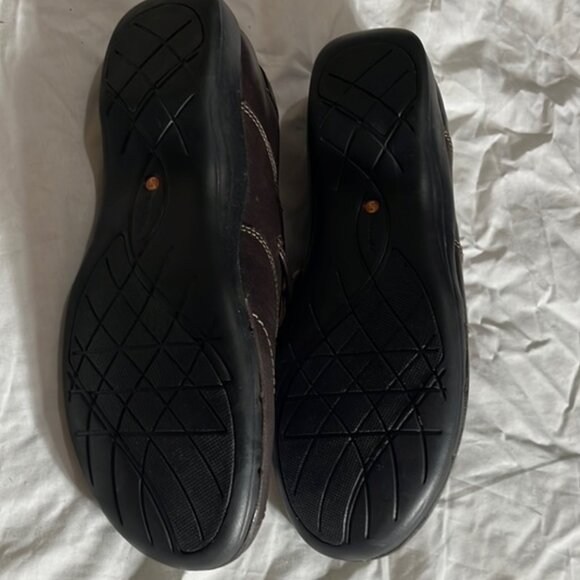 Clarks Unstructured Women's Un.Loop Brown Leather Slip-On Shoes Size 9 - Picture 7 of 9